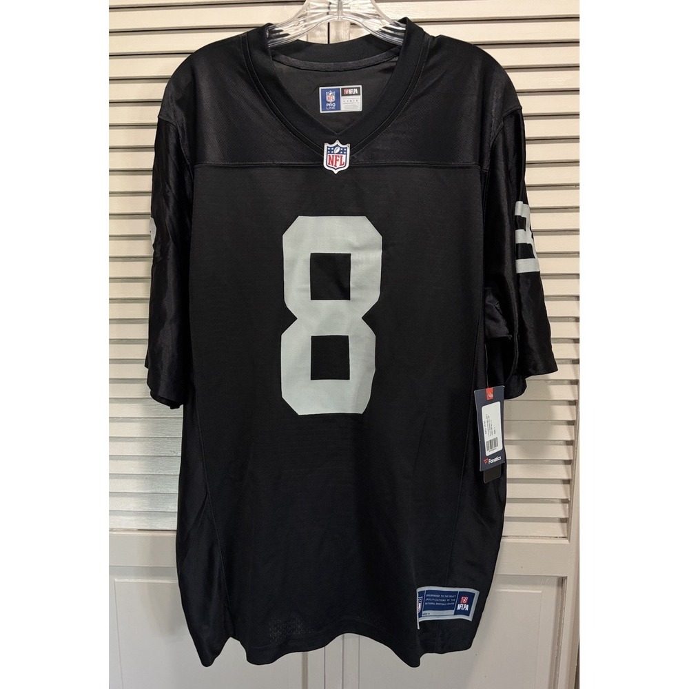 Pro Line Fanatics NFL On Field Raiders #8 Jacobs Jersey Size L Black/Gray Lic